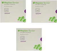 Mepilex Border Self-Adhesive Foam Dressings 4"x4", 5 Count (3 Pack)