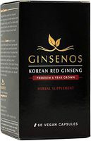 Ginsenos Korean Red Panax Ginseng 1700mg - 60 Vegan Capsules - Extra Strength Whole Root 6 Year Ginseng Pills - Natural Energy, Libido, Memory for Men and Women