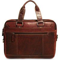 Voyager Double Entry Top Zip Briefcase Color: Brown