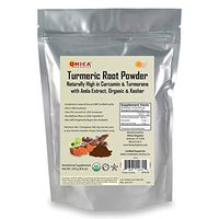 Turmeric Root Powder Naturally High in Curcumin & Turmerone with Amla Extract, Organic & Kosher