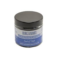 Burganikos Organic Detox Charcoal Activated with 2 Bamboo Charcoal Brushes - Teeth Whitening, Digestive Detox, Skin & Body Detox - Natural Food Grade - Vegan