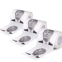 3pcs Donald Trump Toilet Paper Roll Paper for Gag Gift Prank Joke