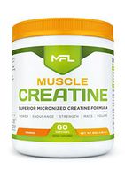 MFL Muscle Creatine | 3 Forms of Micronized Creatine | 10g | 0 Sugar | Sweetened with Stevia | All-Natural | 60 Servings (Orange)
