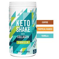 360 Nutrition Keto Protein Powder - Keto Shake Vanilla Flavor 12.7 oz - Grass Fed Collagen Peptides, MCT Oil, Low Carb Meal Replacement