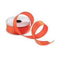 Caspari 1 Inch Wide Solid Orange Satin Ribbon - Three 24 Ft. Spools