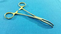 O.R Premium Quality Grade Kelly HEMOSTAT Locking Forceps 5.5" Curved with Gold Handle (HTI BRAND)