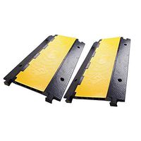 2 Pack of 5 Channel Rubber Cable Protector Ramp Traffic Wire Cover Capacity 18,000 lbs Rubber Speed Bump (180CM)