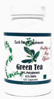 Green Tea - 240 Capsules 600mg Green Tea Extract * w/ Caffeine Fat Burner Energy Booster - Earth Natural Supplements !!! (2 Bottles)