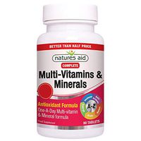 Natures Aid Complete Multi-Vitamin & Minerals Antioxidant Formula 90 Tabs - Good Health