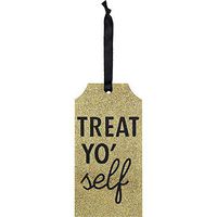 Hollydel Christmas Gift Wrap; Treat Yo Self Bottle Tag (4X pcs)