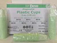 5oz PLASTIC CUPS , GREEN