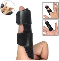 Trigger Finger Splint, Corpower Finger Brace/Finger Straightening Brace/Trigger Finger Brace, Adjustable Fixing Belt with Built-in Aluminium Support for Finger Tendon Release & Pain Relief (Black)
