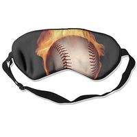 WUGOU Sleep Eye Mask Baseball Fire Lightweight Soft Blindfold Adjustable Head Strap Eyeshade Travel Eyepatch