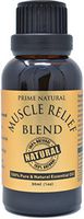Prime Natural Muscle Relief Essential Oil Blend 30ml - Natural Pure Undiluted Therapeutic Grade for Aromatherapy Massage - Relieves Muscle Pain, Spasms, Stiffness, Backache, Sprained Sore Muscle
