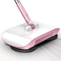 Blackjill Natural Sweep Carpet and Floor Sweeper Features Dual Rotating Brush Rolls Hand Push Automatic Broom Men and Women, Old and Young