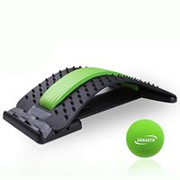 SUNANTH Back Stretcher, Lumbar Stretching Device with 3Adjustable Settings for Upper and Lower Back Pain Relief, Spinal Pain Relieve,Herniated Disc, Spinal Stenosis (Black&Green)