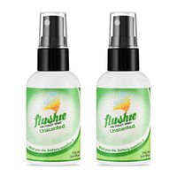 Flushie Pre-Toilet Sprays 2-Ounce Bottle, Unscented Toilet Spray, Bathroom Deodorizer, Poop Spray, Before You Go Spray, Perfect for Travel 2oz (2 Pack)