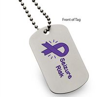Seizure Risk Medical Alert ID Dog Tag