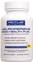 Best Natural Brain Function Booster - Memory, Focus & Clarity Formula - Nootropic scientifically formulated Bacopa Monneri Huperzine A, Neuroperzine Brain Health Fuel Pentlab 30 Veg Cap. Non-GMO