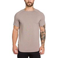Photno Men Sports T Shirts Athletic Short Sleeve Top Workout Gym Tees Beige