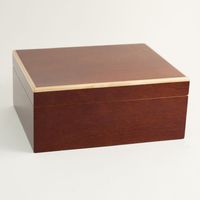 Bey-Berk Burlwood Humidor, Cedar Lined w/Hygro. & Humist- 60 Cigars
