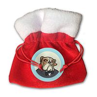 Sfgggerrd Bulldog Birthday Cigar Reusable Kids Christmas Drawstring Pouches Candy Jewelry Gift Bag Santa Present