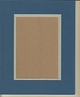 24x36 Royal Blue and Silver Double Picture Mats with White Core, for 20x30 Pictures