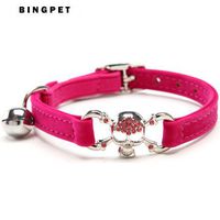 Skuleer(TM) Bling Pirate Skull Cat Collar Pet Products with Safety Elastic Belt 5 Colors