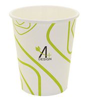 Special Green Lines Design, Paper Hot Cup,Eco-friendly,100% Blodegradable&Compostable (8 0Z)