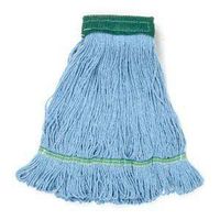 MarketPro Wide Band Looped End Wet Mop Blue, 17" Length x 6.5" Width x 3" Height, Cotton Blend | 4/Case
