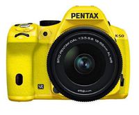 Pentax K-50 16MP Digital SLR Camera 3-Inch LCD with 18-55mm f/3.5-5.6 WR Lens (Yellow)