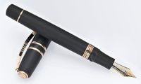 Visconti Homo Sapiens Volcanic Lava Black with Bronze Trim 1.3mm Stub Fountain Pen - V-46602-1.3