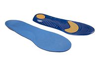 PRO 11 WELLBEING 3 Pair Pro Series Orthotic Gel Running Insoles for Plantar Fasciitis Shin Splints and High Impact Sports 5/7.5 Blue