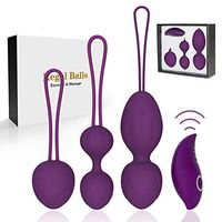 Kegel Balls - Ben Wa Massager Ball with 2 in 1 Wireless Remote Control,100% Waterproof,Doctor Recommended for Beginners & Advanced Women Bladder Control and Pelvic Floor Exercise(Purple)