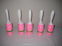 Scotch Lint Roller, Design Pink & White Stripes of 48 Sheets per roll, Size: 4 in x 25 (5 Pack)