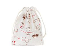 Riverer 12 PCS Cute Cats Wedding Candy Cotton Gift Bag Pouch Sack Party Favors with Drawstring, Various Size, 14x16cm (5.5x6.3 Inches)