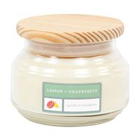 David Oreck Candle Company Essential Infusions Soy Aromatherapy Candles, Lemon + Grapefruit, 10 oz, 60 Hour Burn time