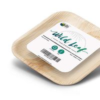 Disposable MINI Canape Plates, 4 Inch, 25 Pack. Tiny, Bite-Size Tasting Plates, Perfect for Cocktail Parties and Catering Events. Eco Friendly Palm Leaf Plates by Wild Leaf Tableware