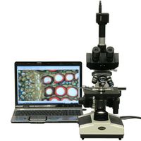 AmScope T390C-M 40X-2500X Doctor Veterinary Clinic Biological Compound Microscope + 1.3MP Camera