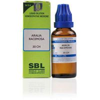SBL Aralia Racemosa 30 CH (30ml) Lung Affection, Cough, Diarrhoea, Hemorrhoids, Leucorrhoea, Prolapse