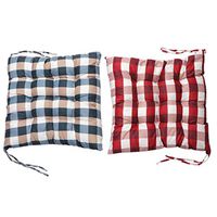 Garneck 2pcs Filled Chair Pad Cushion Practical Cute Grid Warm Tatami Seat Cushion Home Seat Cushion