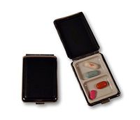 Budd Leather Framed Double Pill Box, Black