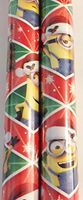 2015 Licensed Christmas Wrap Paper (2 Rolls) (Minion Red)