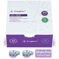 Ovulation Test Strips & Pregnancy Test Kit, 40 LH and 10 HCG Urine Test Strips with 50 Collection Cups, Monitor and Track Fertility, High Sensitivity Result for Women Home Predictor Testing