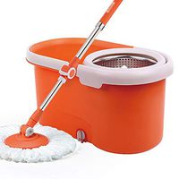 Broom and Dustpan With Long Handle Telescopic Upri Rotating mop - stainless steel lazy mop, household absorbent mop