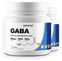 Nutricost Pure GABA (Gamma Aminobutyric Acid) Powder (500 Grams/1.1 pounds) (2 Pack)