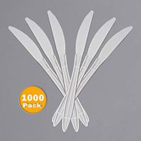 Netko Plastic Knife Disposable Knives Medium Weight 1000 Pack