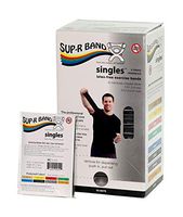 CanDo 10-6375 Sup-R Band, Latex-Free, 5' Singles, 30 Piece Dispenser, Black