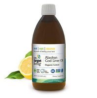 On Target Living Alaskan Cod Liver Oil Organic Lemon Flavor 16.67 oz | Made in The USA | Rich in Omega 3 DHA/EPA | Naturally Occurring Vitamin D | Non-GMO Project Certified Fish Oil |