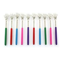 10 Pieces Skull Palm Telescopic Back Scratcher Hand Massager backslap with Rubber Handles(Random Color) (10 PCS)